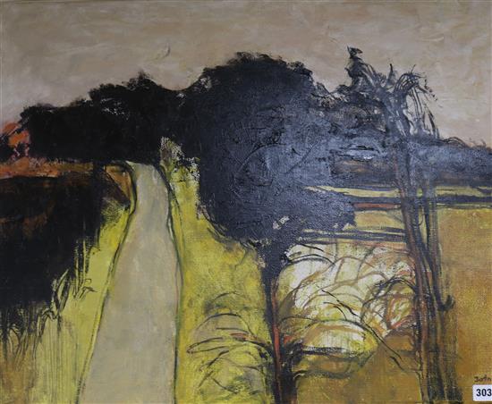 John OConnell Box Lane and Wood 60 x 76cm, unframed